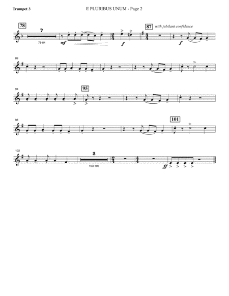 E Pluribus Unum Bb Trumpet 3 Page 2