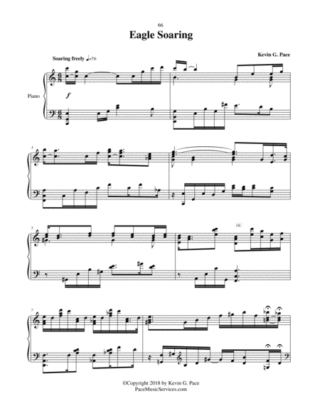 Eagle Soaring Original Piano Solo Page 2