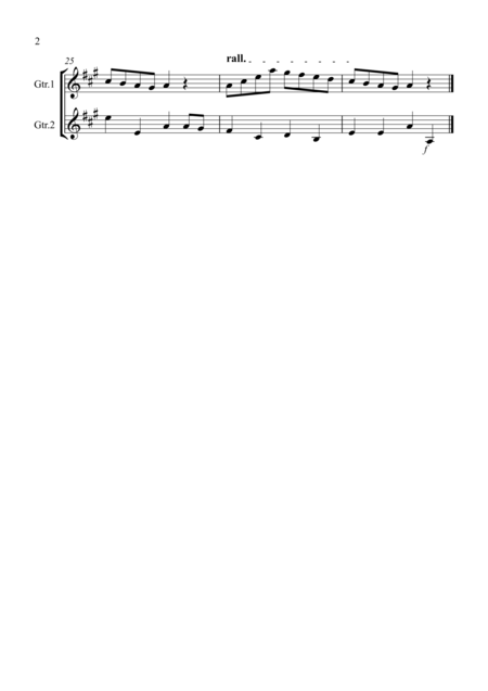 Early One Morning For Guitar Duet Page 2