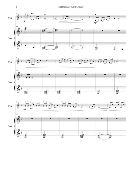 Earthen Jar With Olives Violin Piano Score Page 2