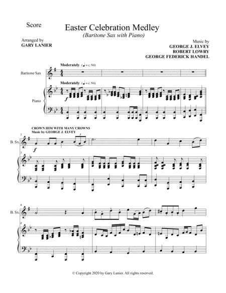 Easter Celebration Medley For Baritone Sax And Piano With Baritone Sax Part Page 2