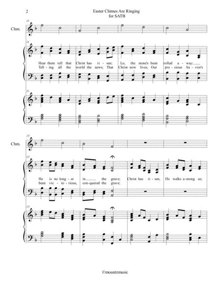 Easter Chimes Are Ringing For Satb Page 2