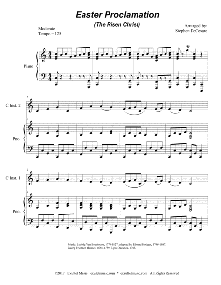 Easter Proclamation The Risen Christ Duet For C Instruments Page 2