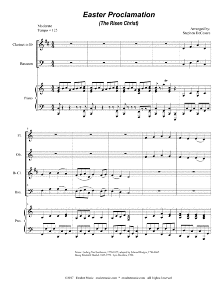 Easter Proclamation The Risen Christ For Woodwind Quartet Page 2