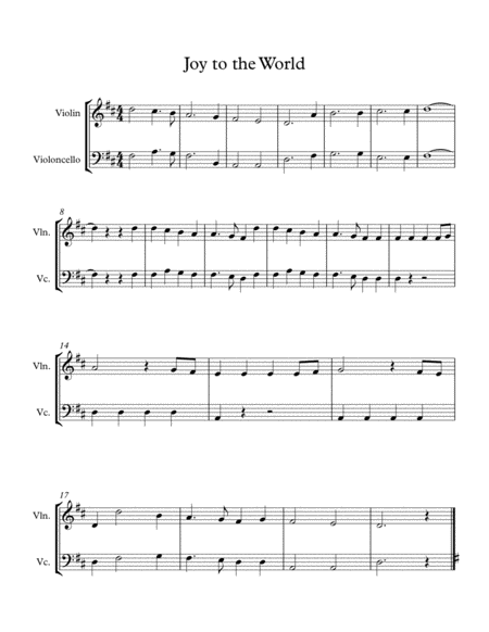 Easy Christmas Duets For Early Intermediate Violin And Cello Volume 2 Page 2