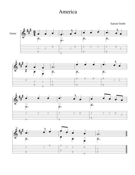 Easy Finger Style Hymns Tab Page 2