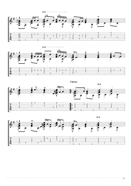Easy Fingerstyle Guitar Solo Page 2