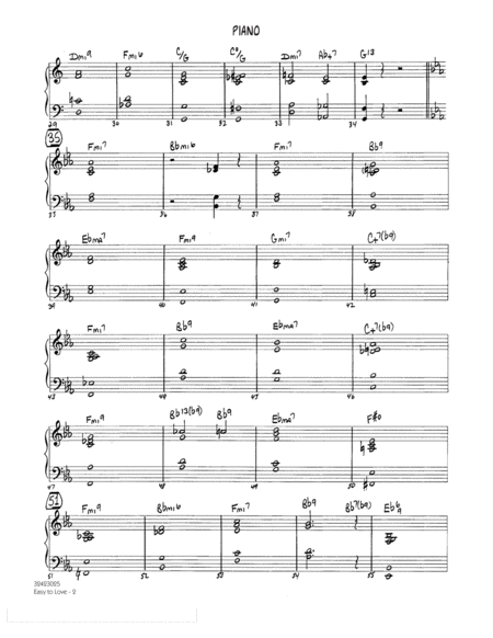 Easy To Love Arr Sammy Nestico Piano Page 2