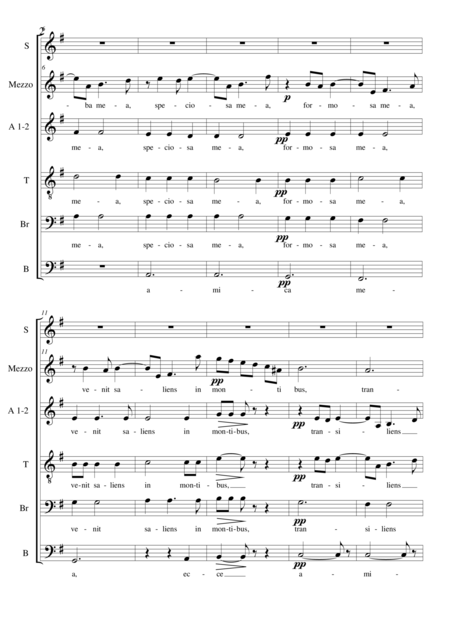 Ecce Amica Mea Motet For Soprano Solo And Chorus Maatbrb A Cappella Page 2