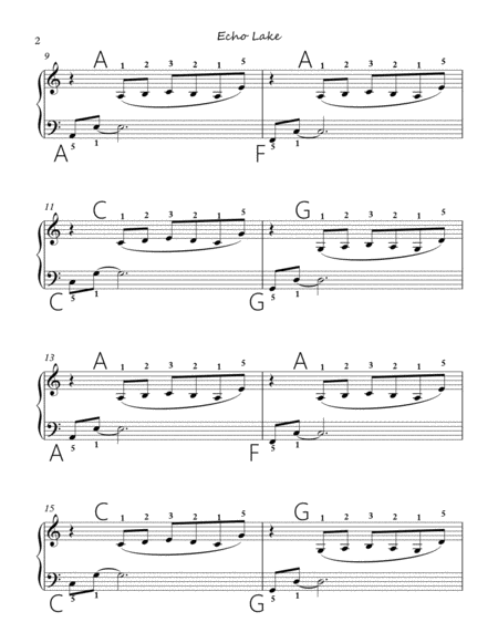 Echo Lake Solo For First Year Piano Page 2