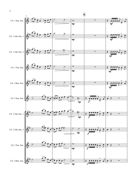 Echoes For Double Saxophone Choir Ssaattbb Or Aaaattbb Page 2