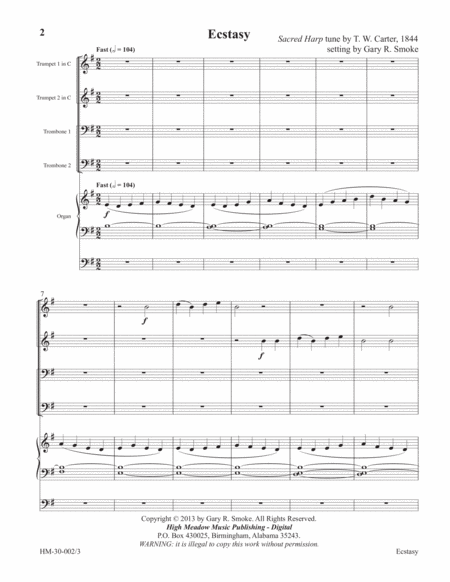 Ecstasy For Organ And Brass Quartet Page 2