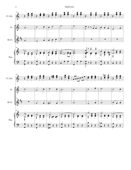 Edelweiss Duet For Flute And Bb Clarinet Page 2