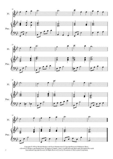 Edelweiss Easy Flute And Piano Page 2