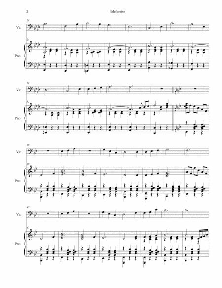 Edelweiss For Cello Solo And Piano Page 2