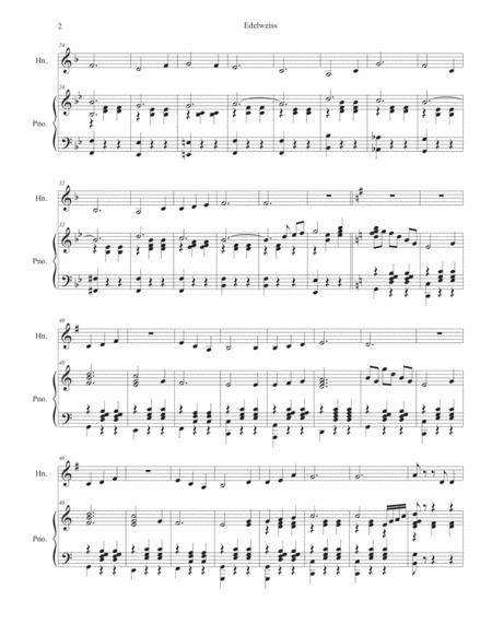 Edelweiss French Horn Solo And Piano Page 2