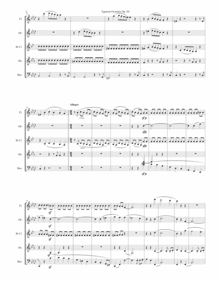 Egmont Overture Op 84 For Wind Quintet Page 2