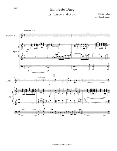 Ein Feste Burg For Solo Trumpet And Organ Page 2