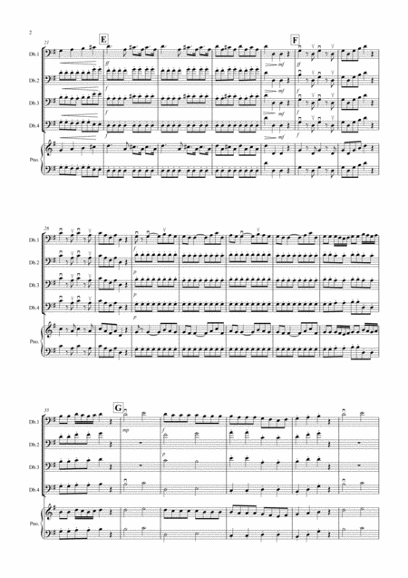 Eine Kleine Nachtmusik 1st Movement For Double Bass Quartet Page 2