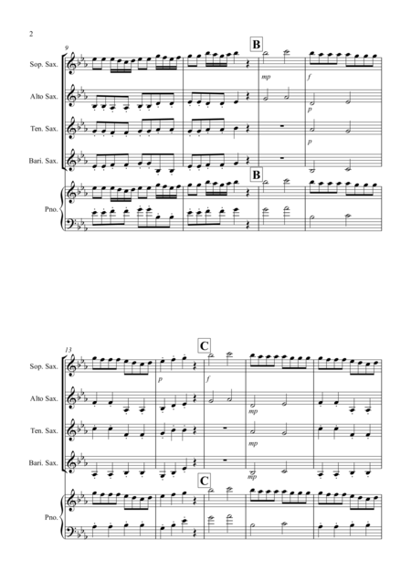 Eine Kleine Nachtmusik 1st Movement For Saxophone Quartet Page 2