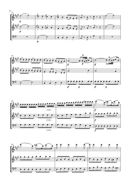 Eine Kleine Nachtmusik For 2 Clarinets And Cello Page 2