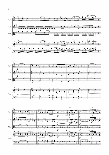 Eine Kleine Nachtmusik For 2 Violins Viola And Piano Page 2