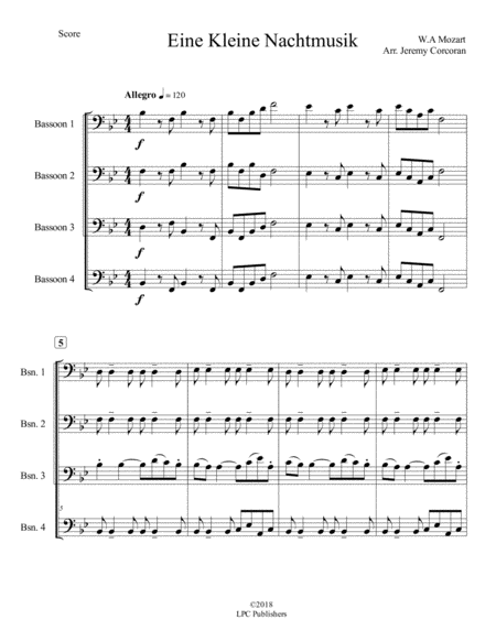 Eine Kleine Nachtmusik For Bassoon Quartet Page 2