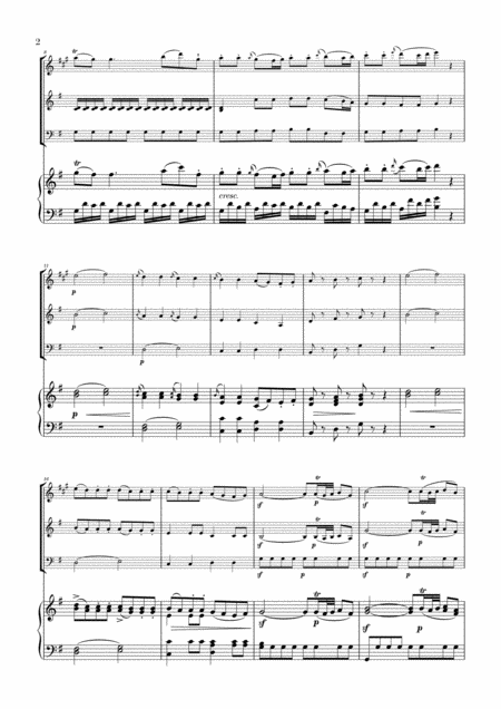 Eine Kleine Nachtmusik For Clarinet Violin Cello And Piano Page 2