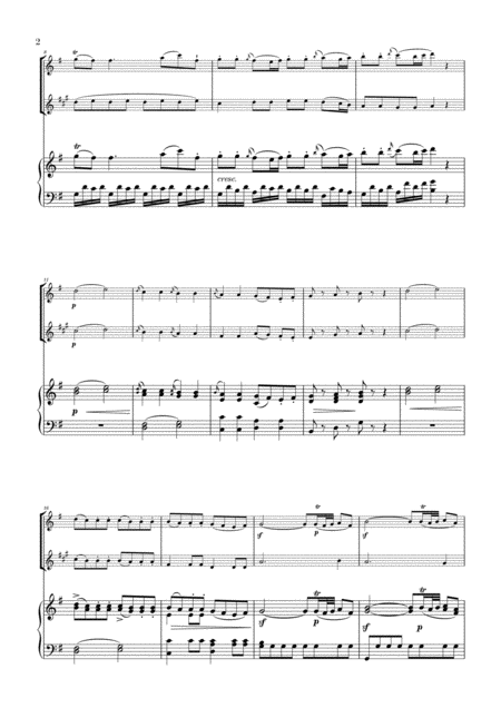 Eine Kleine Nachtmusik For Flute Clarinet And Piano Page 2