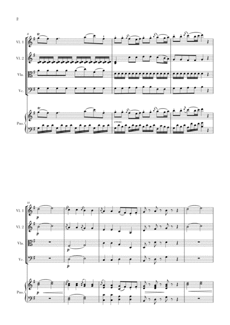 Eine Kleine Nachtmusik For String Quartet And Piano Page 2