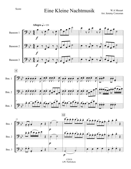 Eine Kleine Nachtmusik For Three Bassoons Page 2