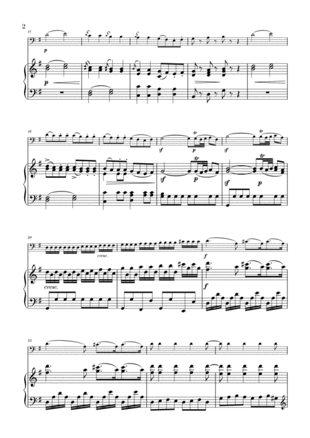 Eine Kleine Nachtmusik For Trombone And Piano Page 2