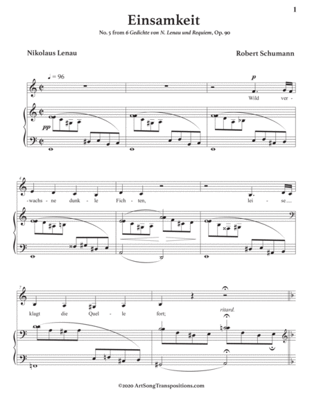 Einsamkeit Op 90 No 5 Transposed To A Minor Page 2