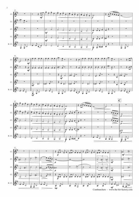 El Cumbanchero Samba Clarinet Quintet Page 2