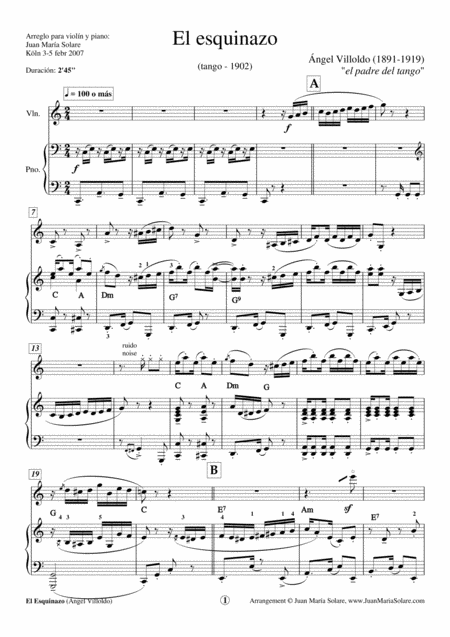 El Esquinazo Violin Piano Page 2