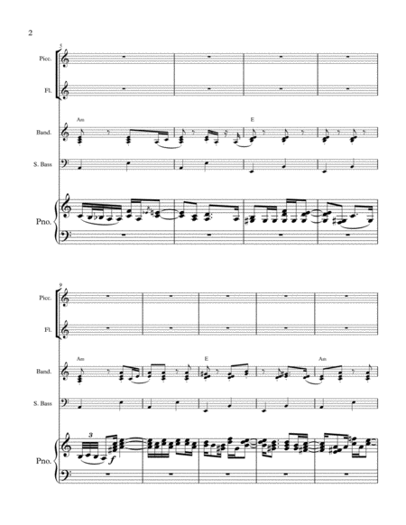 El Lloron For Flute Or Piccolo Bandoneon Bass And Piano Page 2