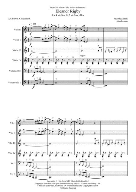 Eleanor Rigby For 4 Violins 2 Cellos Page 2