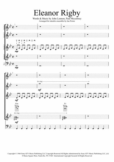 Eleanor Rigby Ukulele Ensemble Page 2