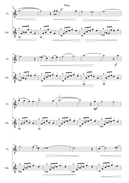 Elegy For Flute And Guitar Page 2