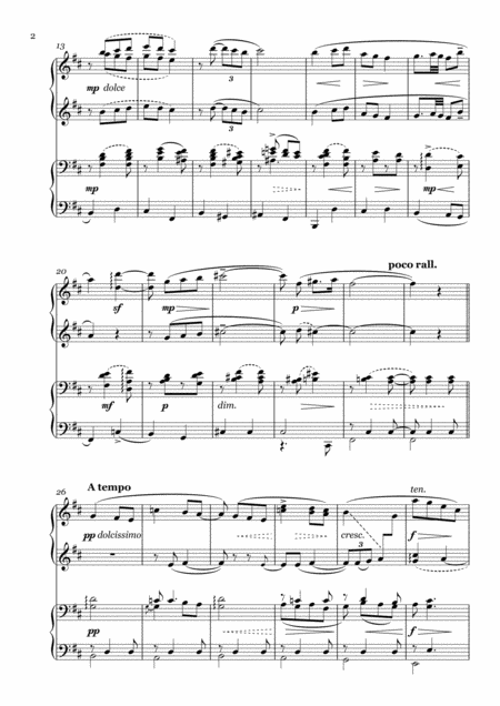 Elgar Adieu Piano 4 Hands Score And Parts Page 2