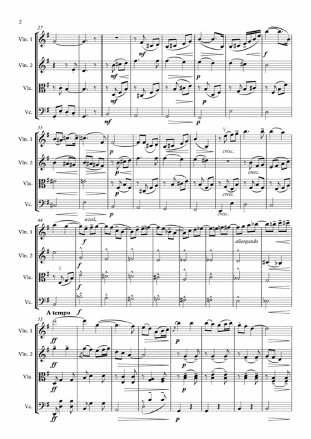 Elgar Chanson De Matin String Quartet Page 2