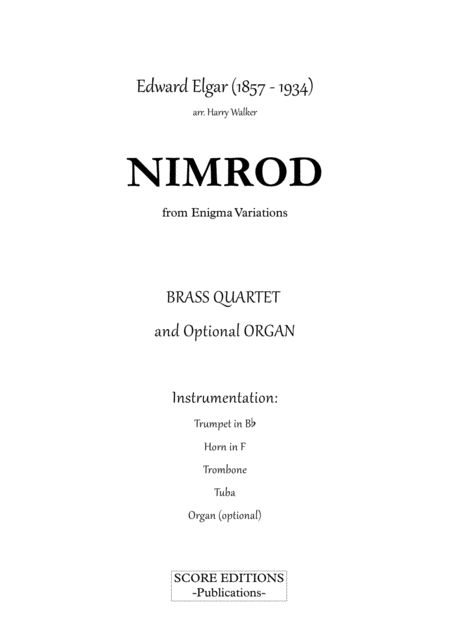 Elgar Nimrod For Brass Quartet And Optional Organ Page 2