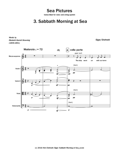 Elgar Sabbath Morning At Sea From Sea Pictures Page 2