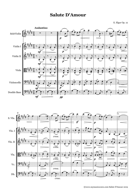Elgar Salut D Amour For Violin And String Orchestra Page 2