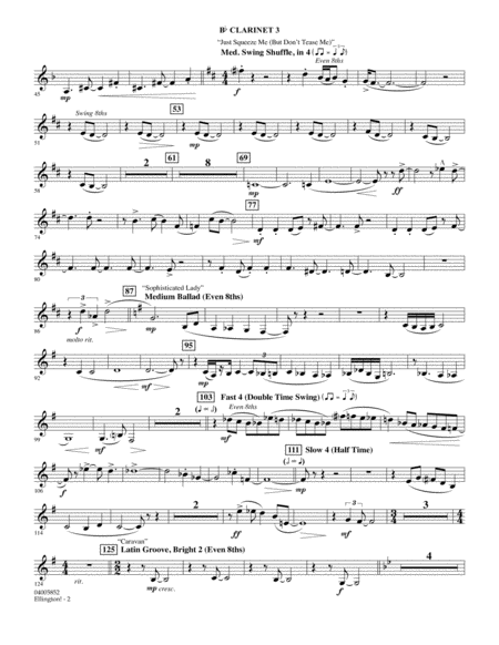 Ellington Arr Stephen Bulla Bb Clarinet 3 Page 2
