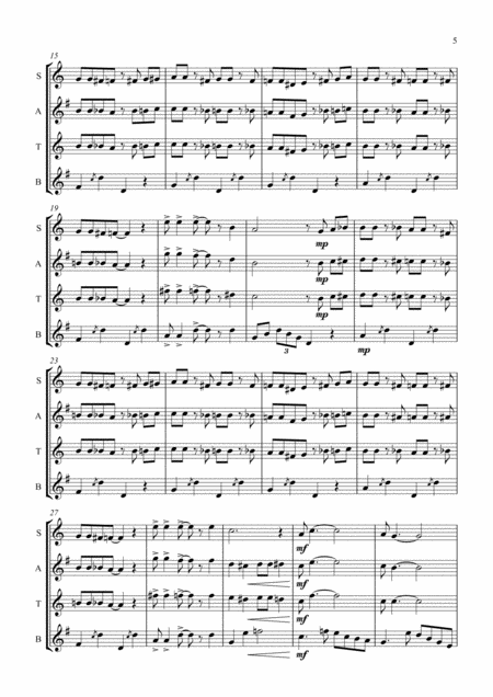 Elmers Tune Saxophone Quartet Page 2