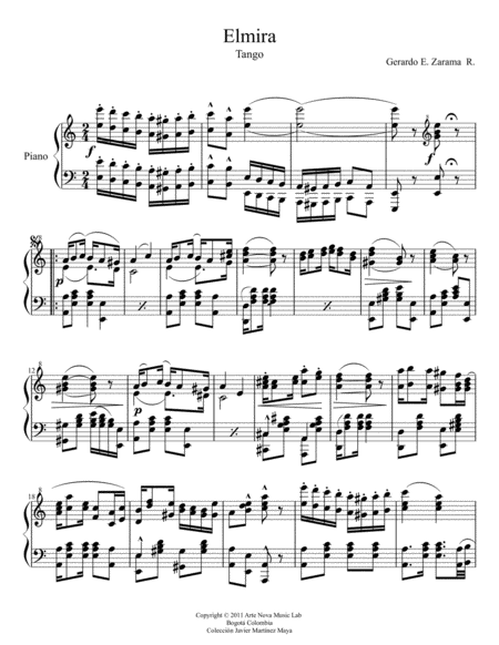 Elmira Tango For Piano Page 2