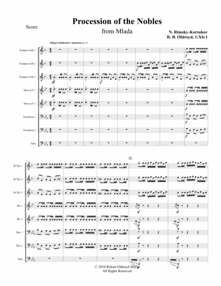 Elsas Procession For Brass Octet Page 2