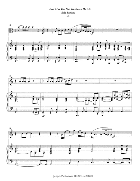 Elton John Dont Let The Sun Go Down On Me For Viola Piano Page 2