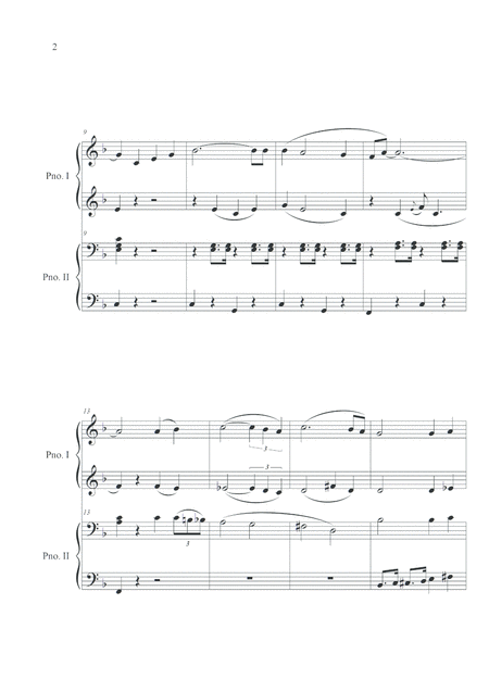 Elvis Presley Blue Christmas For Piano 4 Hands Page 2